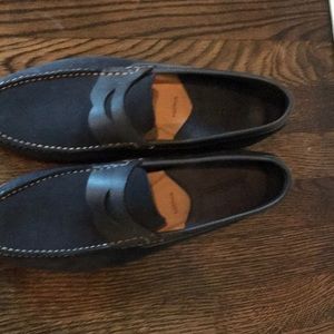 Johnston & Murphy blue suede shoes